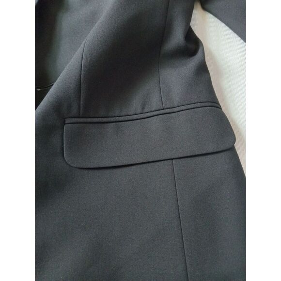 Egara Solid Black Skinny Fit Stretch Suit Jacket Blazer Men's Size 38 Regular - Picture 5 of 12